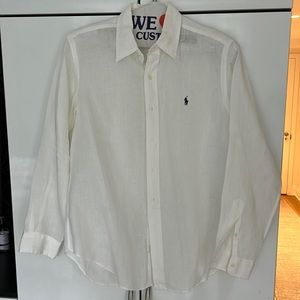 Ralph Lauren linen size M button down shirt, classic fit